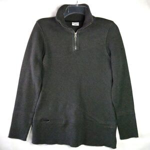 Columbia Womens Size S Knit Sweater Omni Shield 1/4 Zip Pocket Gray Pullover